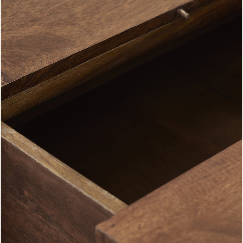 Table basse extensible avec rangement Mullins, Noyer