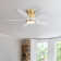Rita 42" 5-Blade Gold Modern Ceiling Fan Light With 6-Speed Adjustable Wind Speed