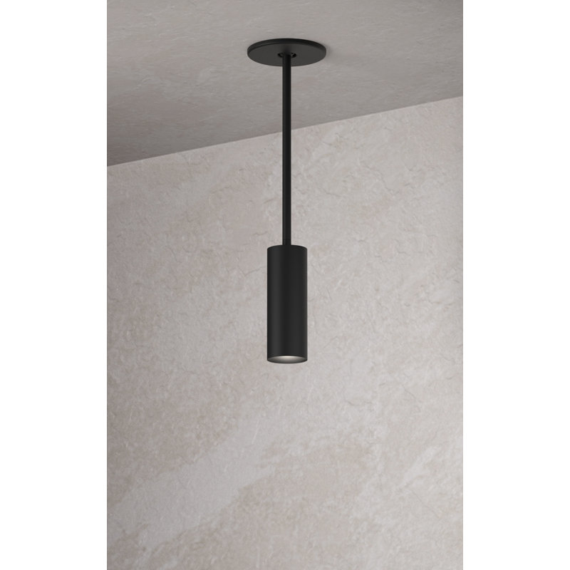 Pendant Downlight  2” Round,20W,3000K 90CRI,50°, Stem - Retro Fit, Matte Black