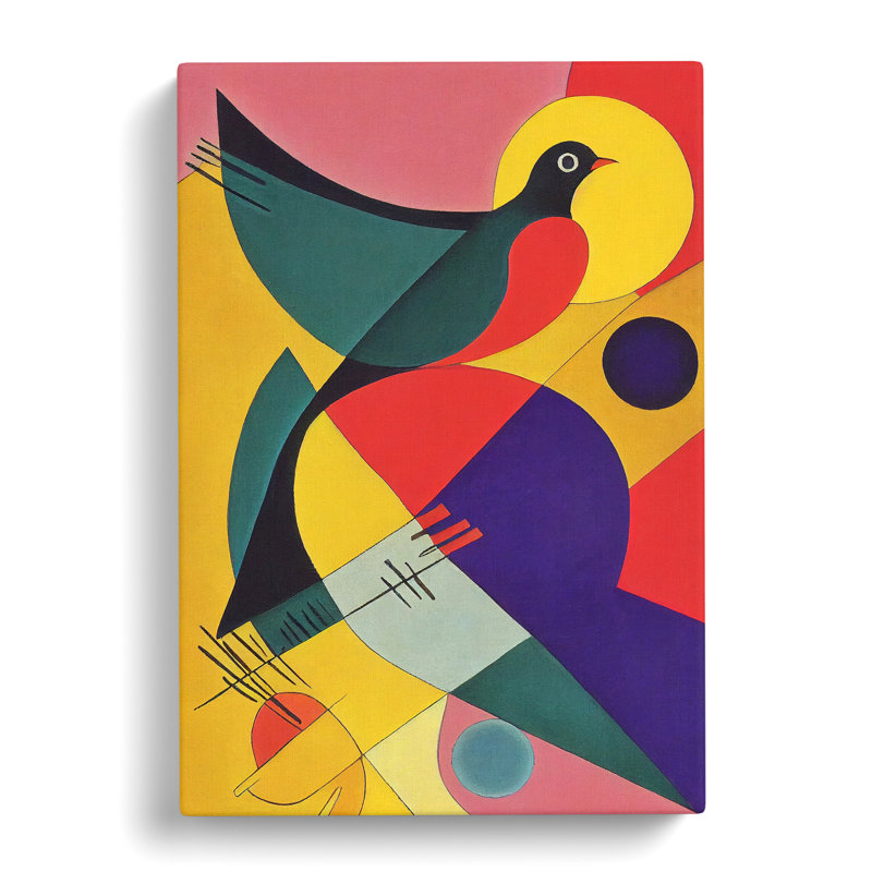 Dove Bird Abstract - Wrapped Canvas, 50cm H x 35cm W x 3cm D