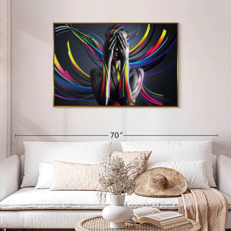 Couleurs unies I, Cadre flottant doré, 43 po x 29 po