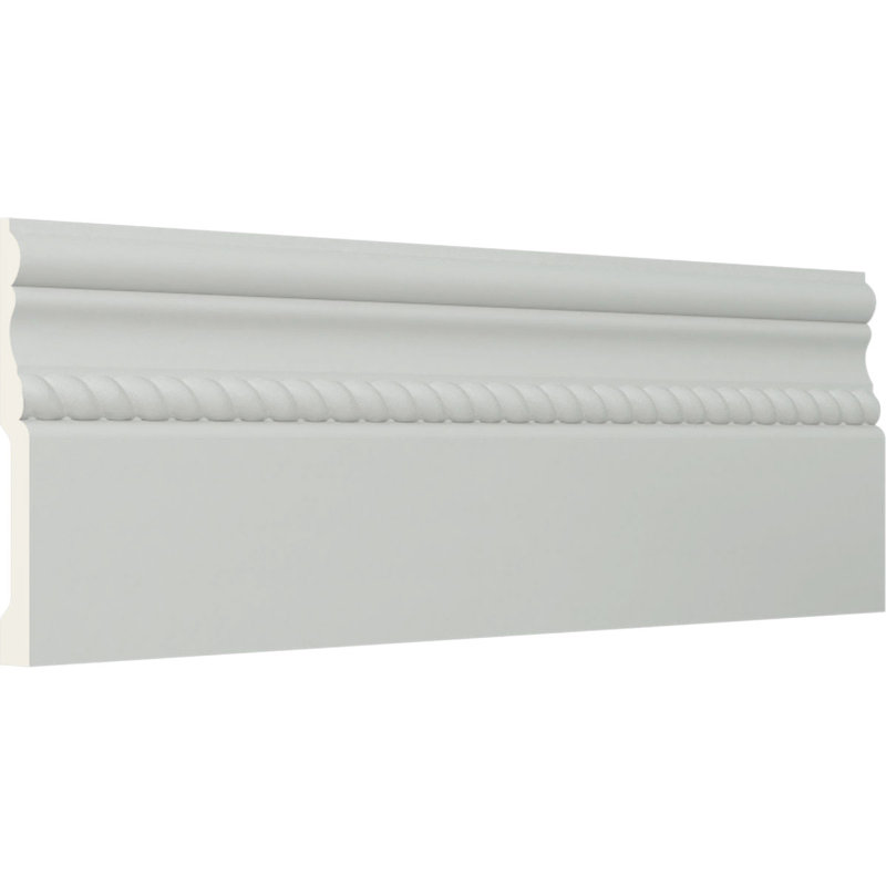 Oslo Rope Baseboard Moulding (8-Pack), 6" H x 94.5" W x 0.625"D