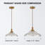 Lustre bronze antique avec abat-jour texturé-130769849
