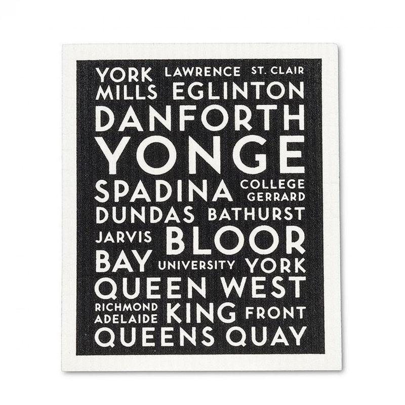 Set Of 2 Toronto Streets Dishcloth