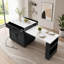 Îlot de cuisine avec table de salle à manger extensible et rangement double-face-1843027037
