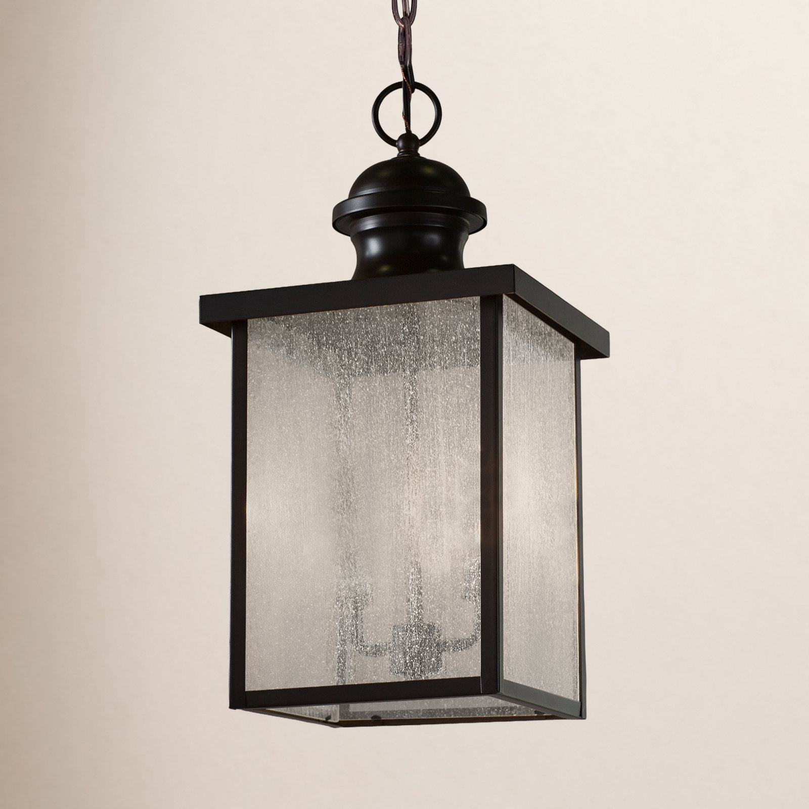 Gallaher Seeded Outdoor Metal Hanging Lantern