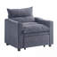 Fauteuil convertible en velours-2072461865