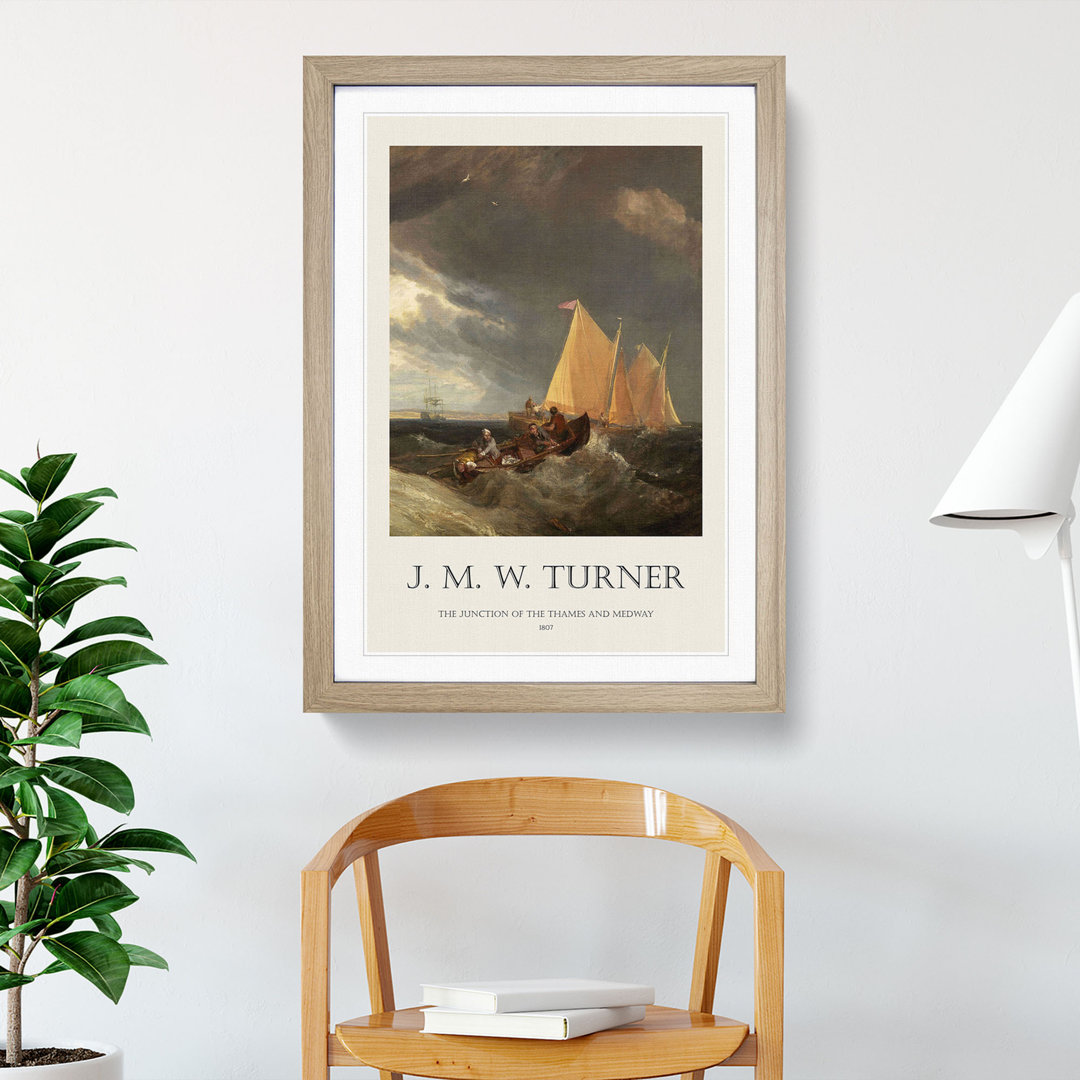 The Junction of the Thames by Joseph-Mallord William Turner - Picture Frame Painting