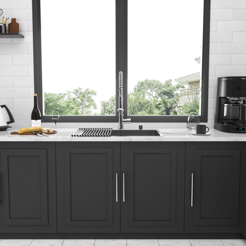 30X22 Inch Kitchen Sink Drop In 16 Gauge Stainless Steel 30" Single Bowl Topmount Kitchen Sink Basin, Brushed Nickel