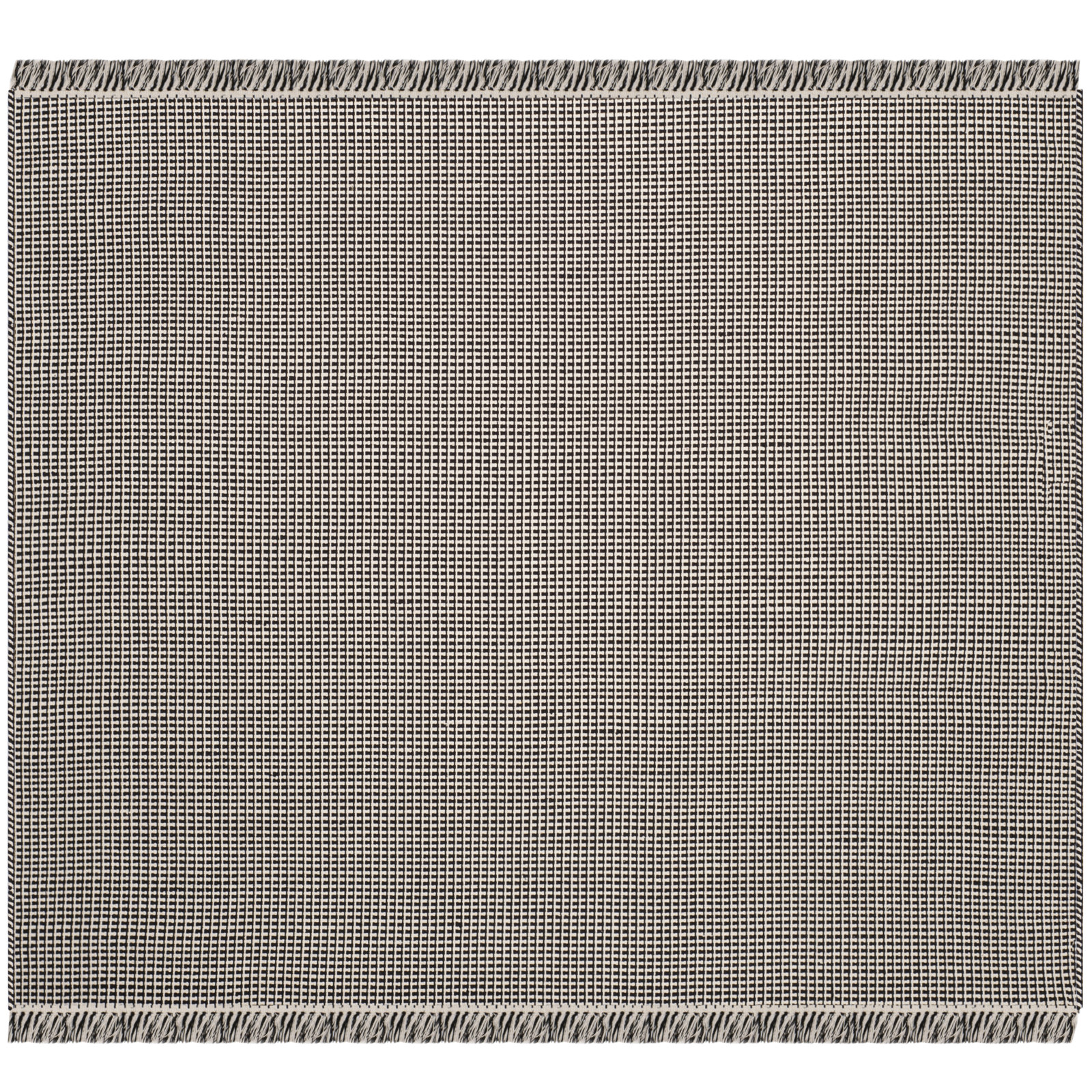 Bester Hand Woven Cotton Geometric Rug, Square 4'