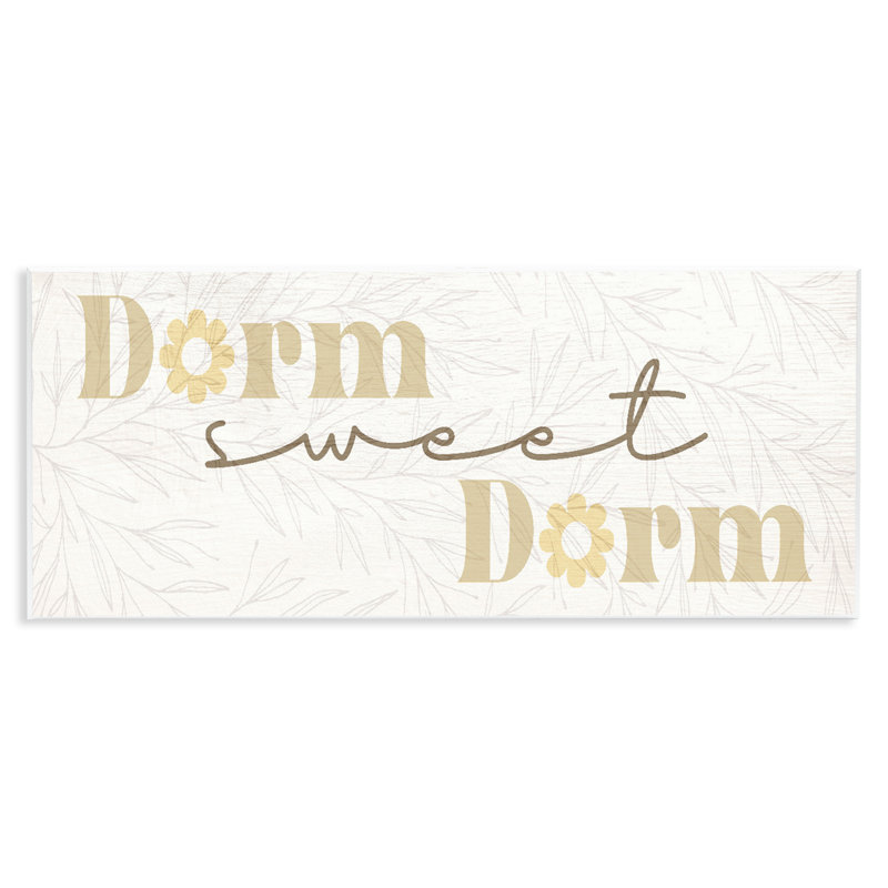 Plaque murale Sweet Dorm avec fleurs rétro, design par Lil 'Rue