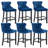 Velvet Upholstered Solid Wood Kitchen Bar Stools  (Set of 6)-103146271