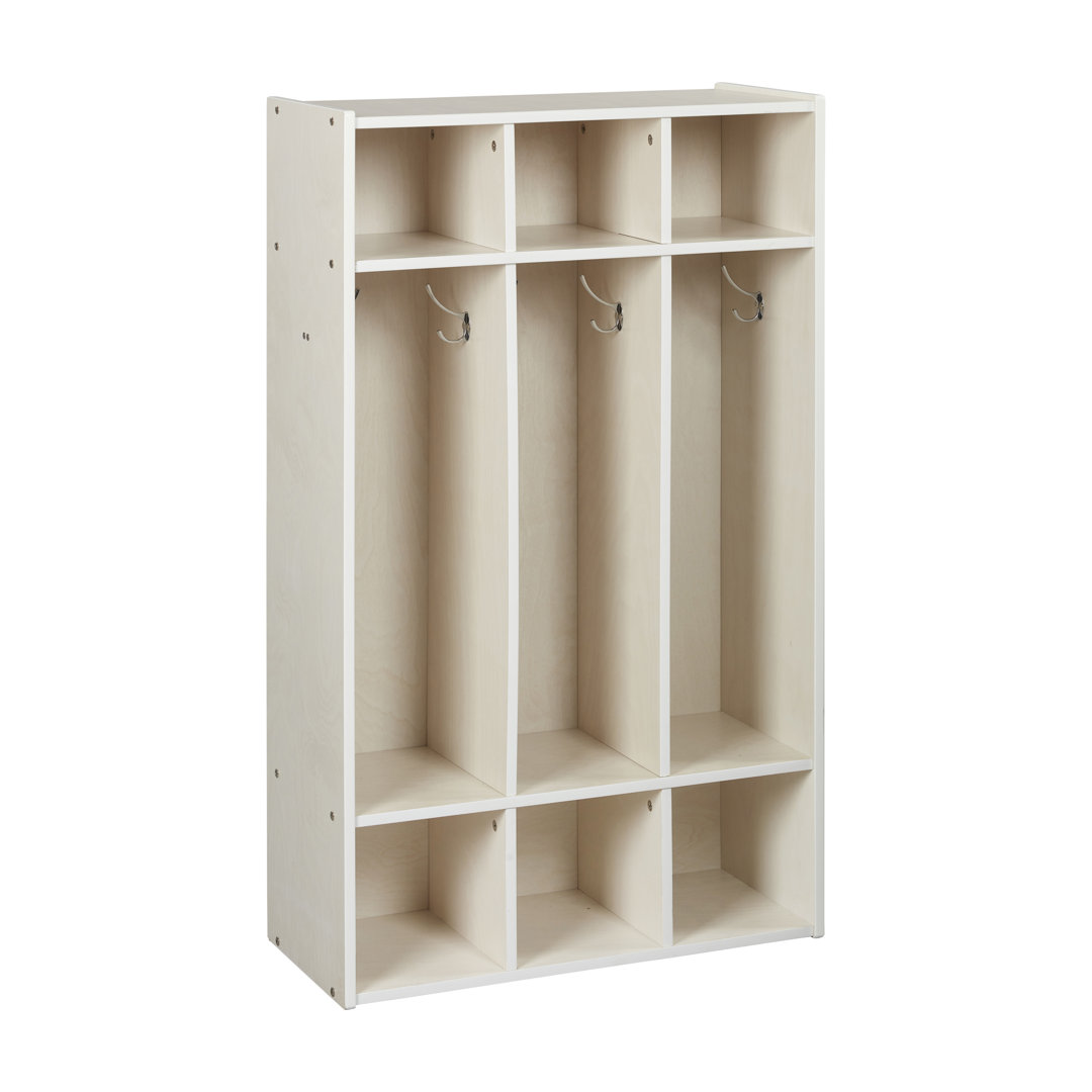 ECR4Kids Streamline 3-Section Coat Locker, Classroom Furniture ECR4Kids 