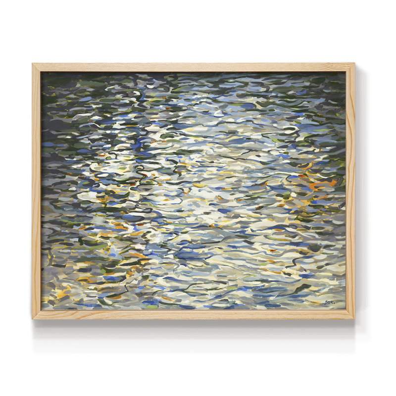 Water Reflections -Framed Print - Restickable, 8" H x 10" W, Natural