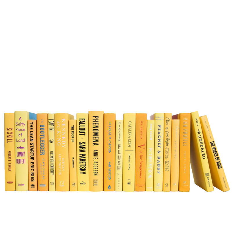 Decorative Books - Daffodil Books - Yellow Books By The Foot