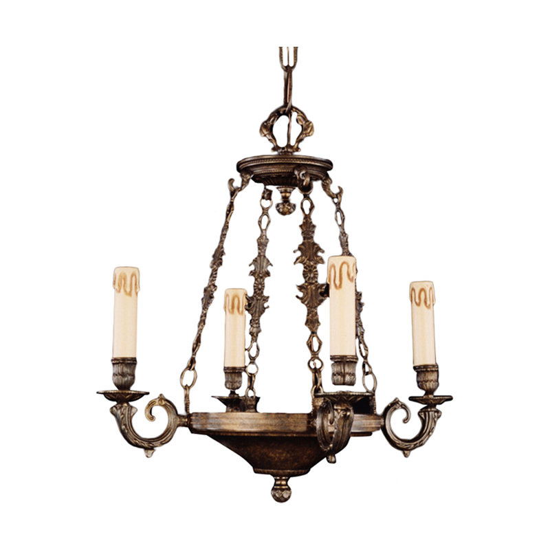 Deeds 4 - Light Candle Style Chandelier, French Gold