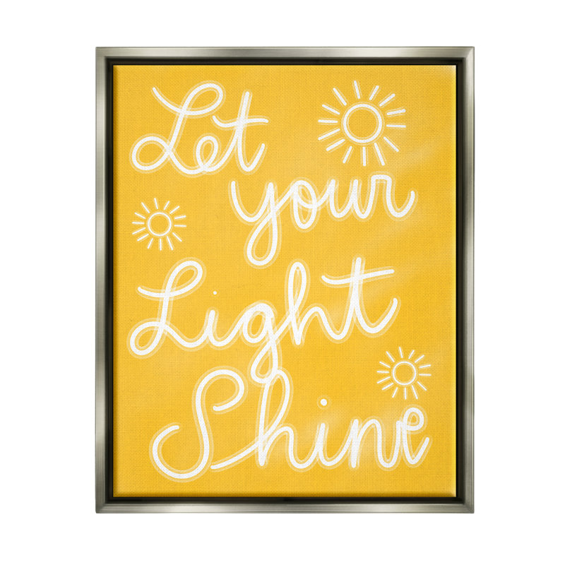 «Let Your Light Shine Yellow Expression» par Ashley Singleton, impression, H 21 po x l 17 po x P 1,7 po