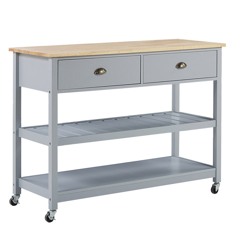 Newhaven Solid Wood Bar Cart, Grey