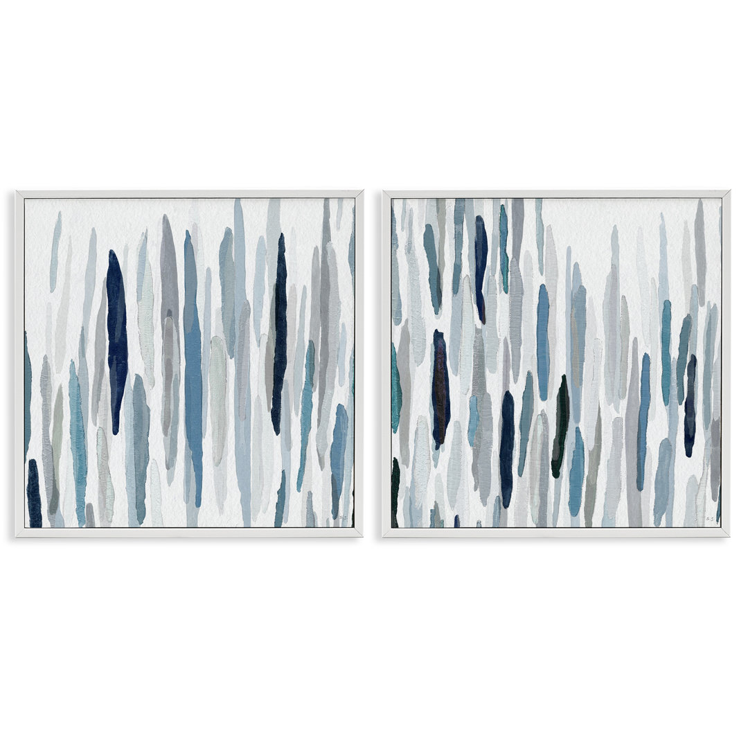 Abstract Brushed Rainfall Contemporary Modern Painting Susan Jill Stupell Industries