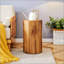 Table cylindrique polyvalente avec motif à motifs pour divers intérieurs