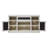 Embossed Pattern TV Stand, TV and Media Console with Open and Closed Storage Space,Entertainment Center