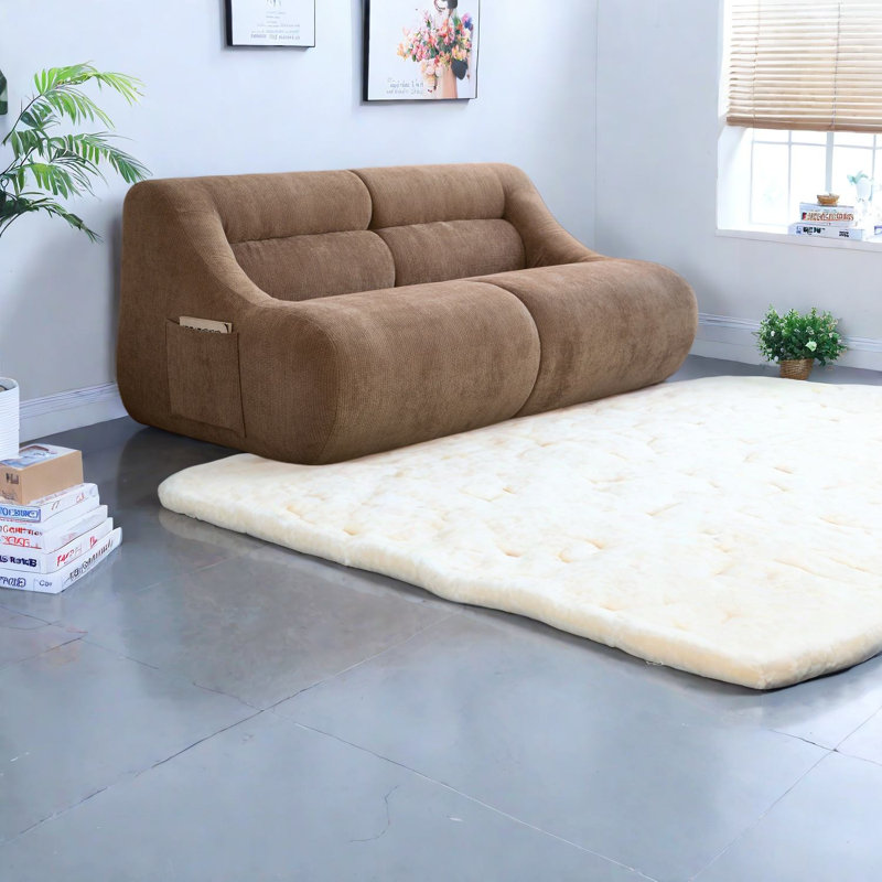 Space-saving Modern Sofas, Chenille Upholstered, Portable Couch For Small Living Spaces