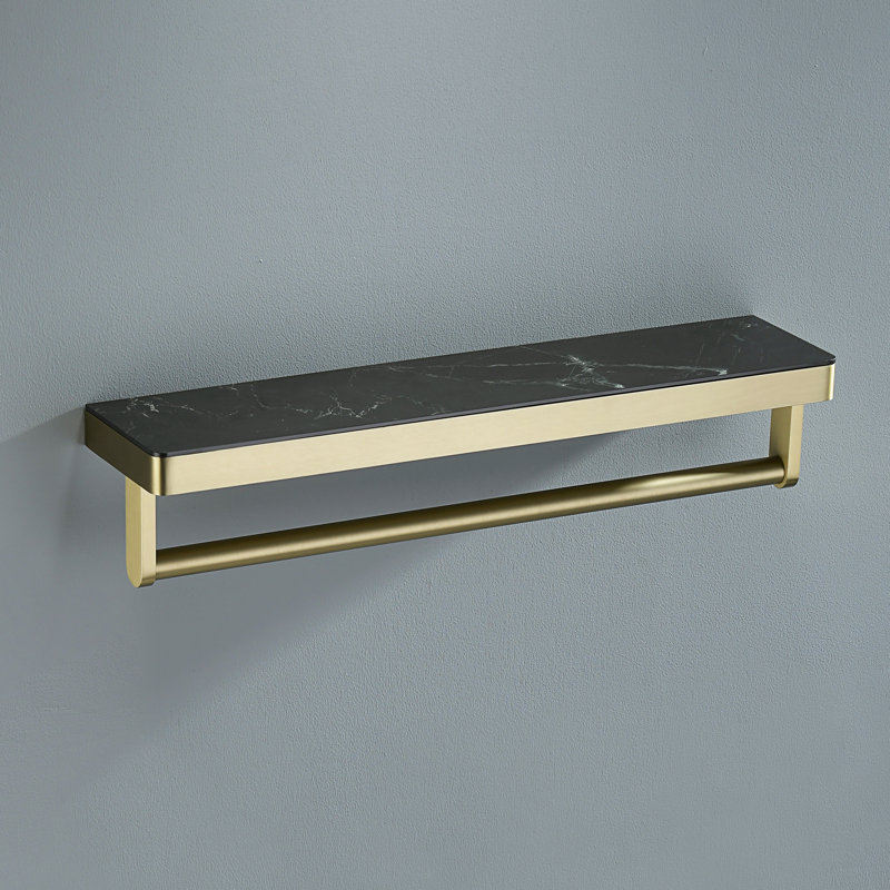 Solid Brass Bathroom Hardware Set, Gold/Black