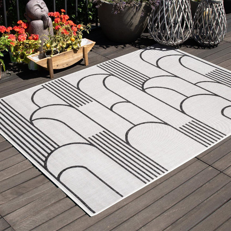 Tapis intérieur / extérieur d'extérieur moderne, Rectangle 2 pi x 3 pi 1 po