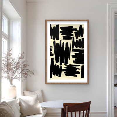 Deconstructed Stripes - Abstract Minimalist Framed Print