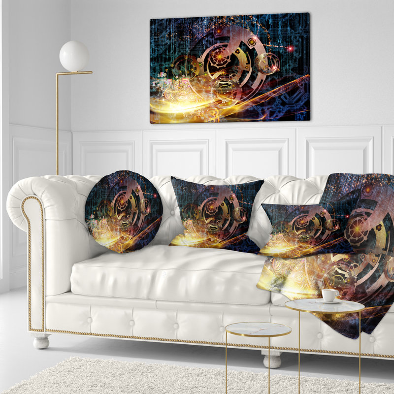 Lights of Gears - Coussin imprimé abstrait