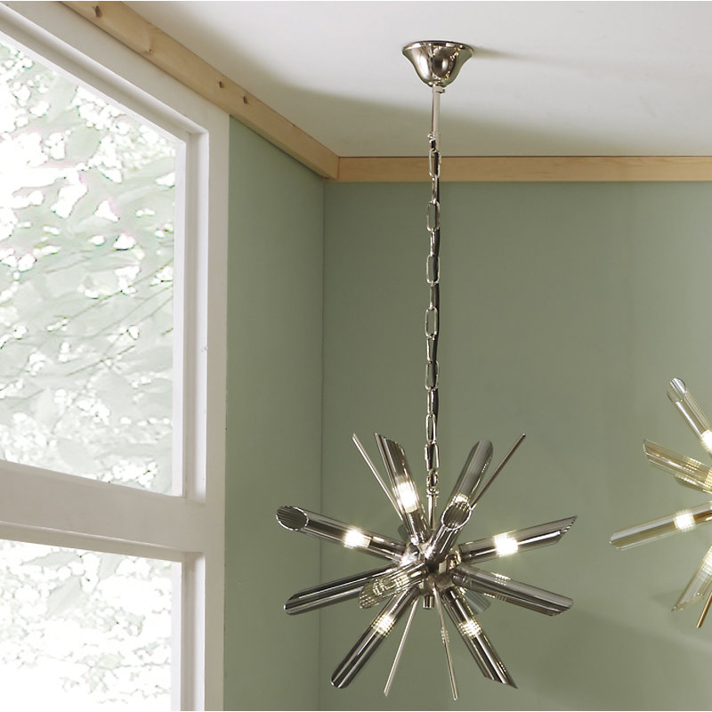 Ringold 8 - Light Sputnik Chandelier, Smoke/Silver