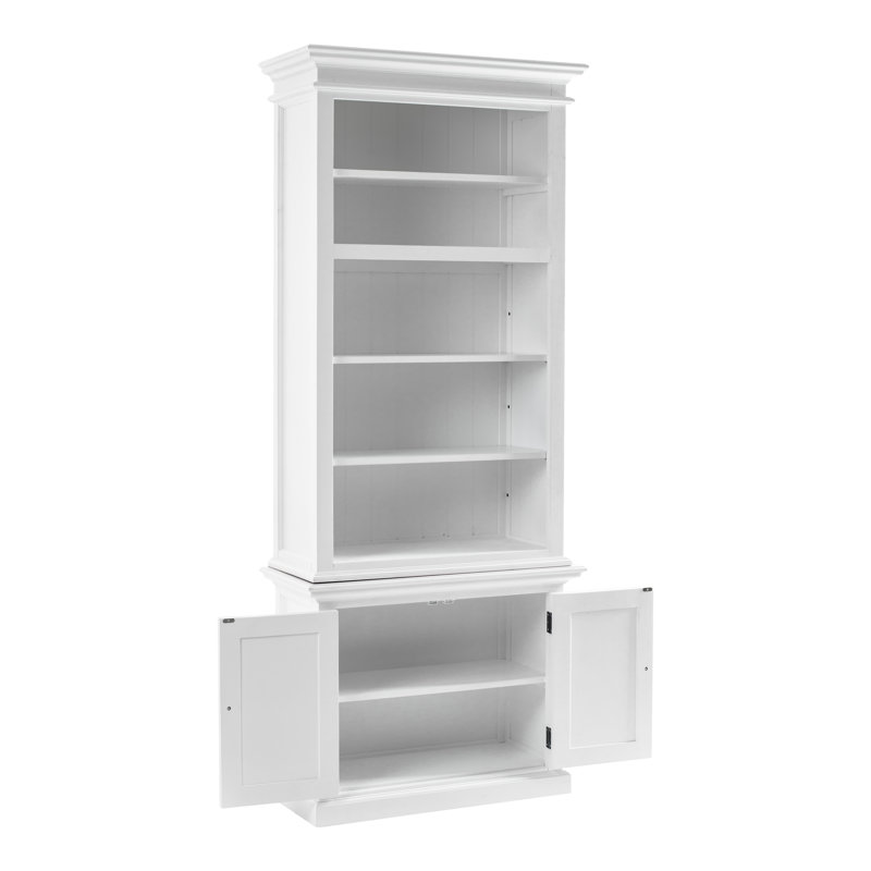 Jakeith Storage Bookcase 86.61" H x 35.43" W, White