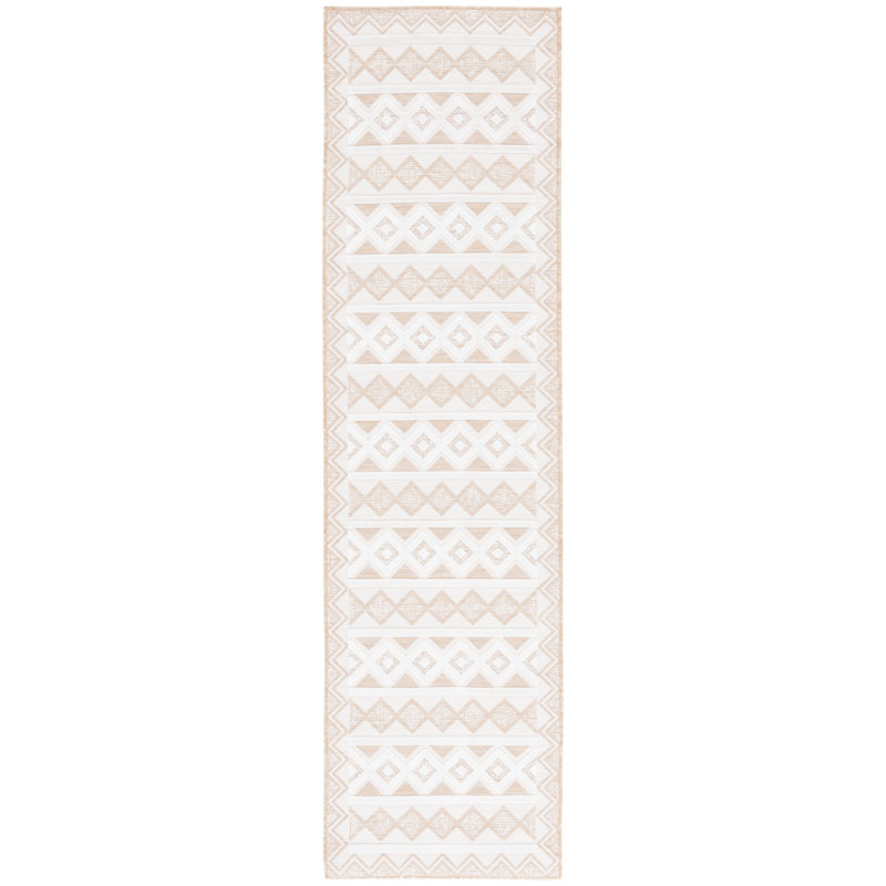 Tapis d'intérieur / extérieur à motif géométrique Kenenth Performance, Tapis de couloir 2 pi x 8 pi