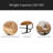 Modern Round Coffee Table Wooden Carving Pattern Coffee Table With Metal Legs For Living Room Reception Room Office-886861398