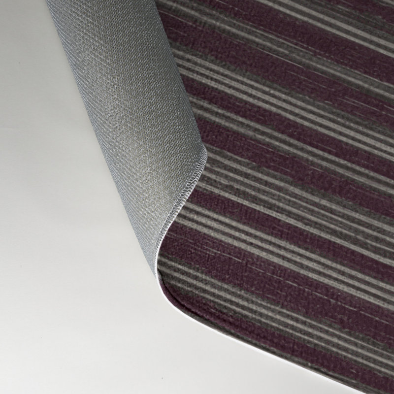 Tapis intérieur / extérieur noir HorizontalStripes, Rectangle 9 pi x 12 pi