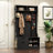 Hall Tree With 6 Hooks,Coat Hanger, Entryway Bench, Storage Bench,For Entrance, Hallwa