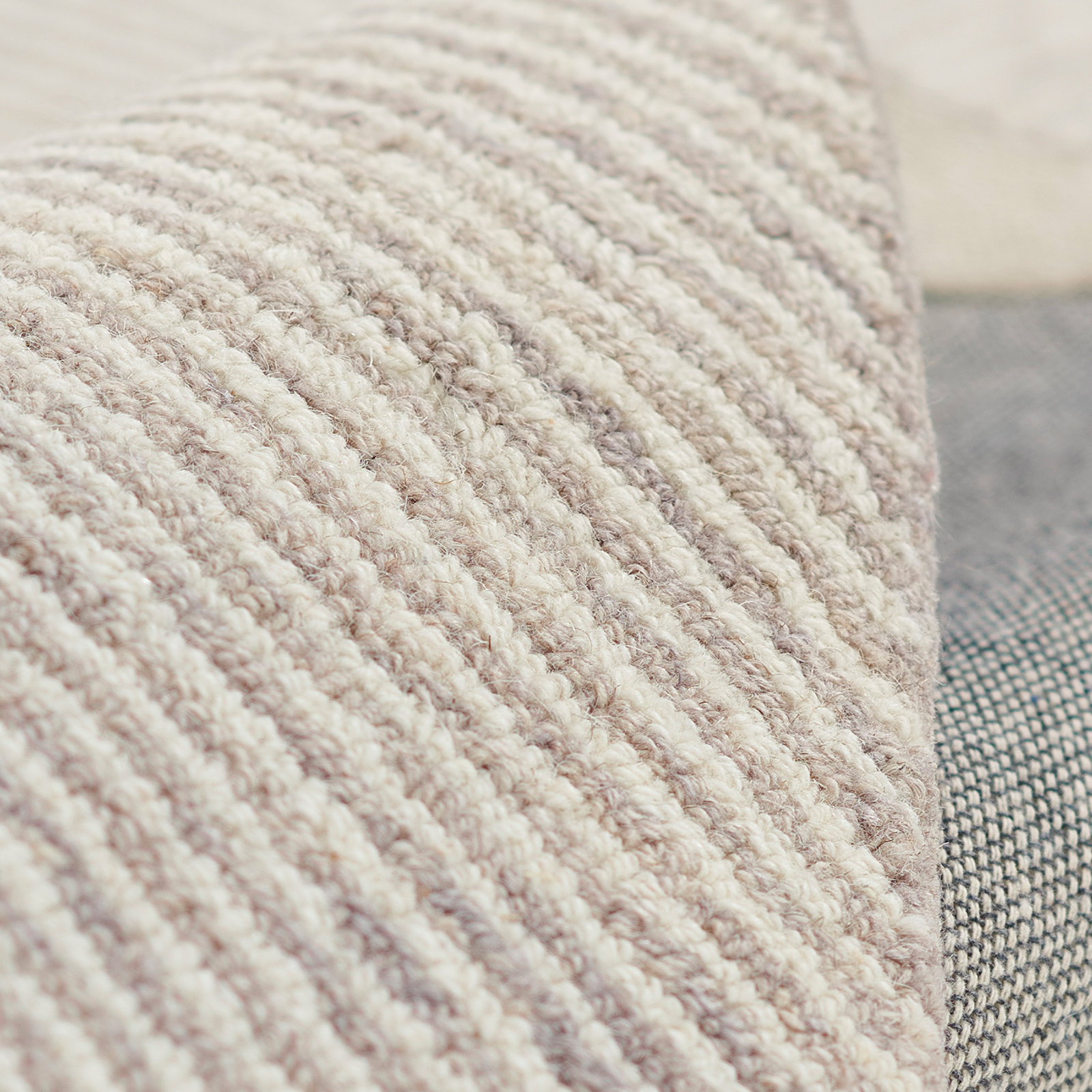 Wheaton Taupe Hand-Tufted Wool Chevron Rug, Runner 2'3" x 8'