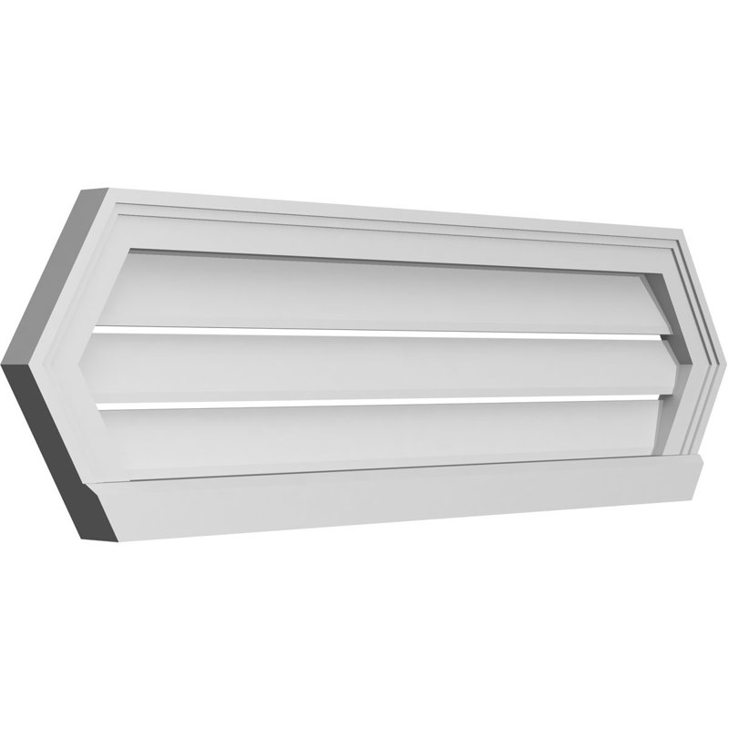 Évent horizontal fonctionnel à pignon en uréthane à surface horizontale Signature, H 12 po x l 40 po x P 2 po