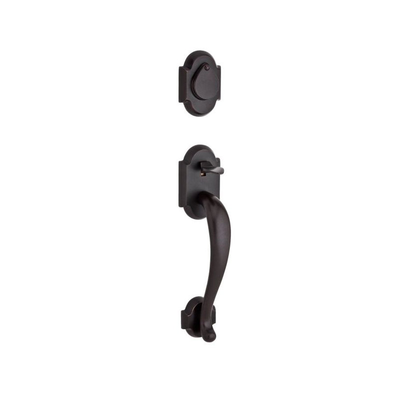 Adirondack Handleset with Deadbolt and Door Lever and Rosette