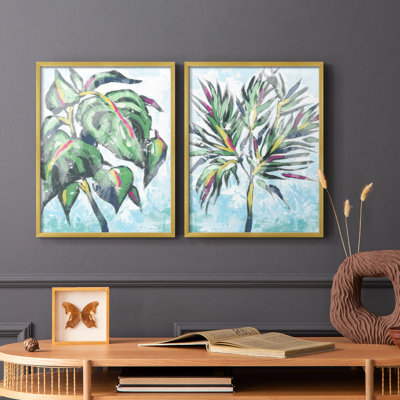 Candy Palm Fresco I-Premium Framed Print -Ready to Hang - No Nails Required - No Nails Required