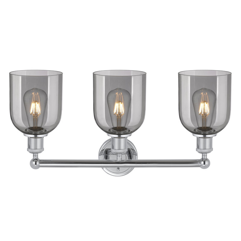 Allysson 3 - Light Dimmable Vanity Light, Light Smoke, Polished Chrome