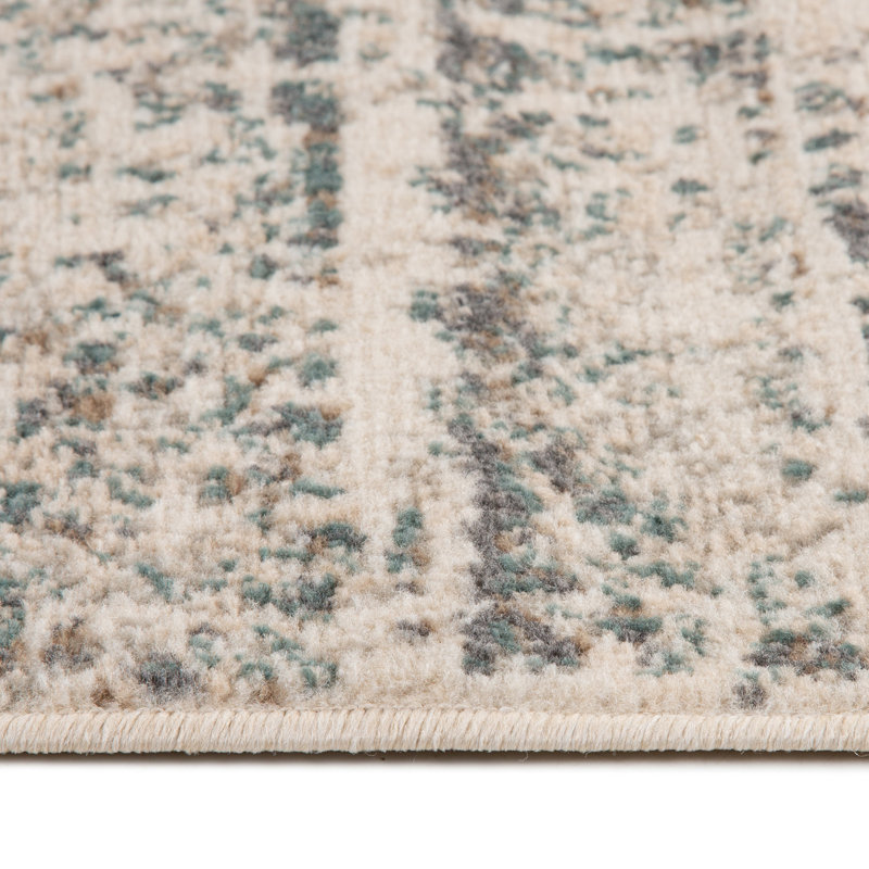 Tapis rond brun / ivoire Nemoha, Rond 7 pi 10 po