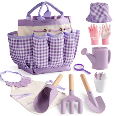 Ensemble de jardinage pour enfants, 17 pièces Outils de jardinage pour tout-petits