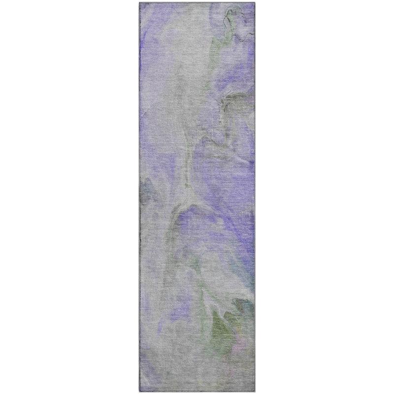 Premium Machine Washable Slesnick AMF1679 Abstract Rug, Runner 2'3" x 7'6"