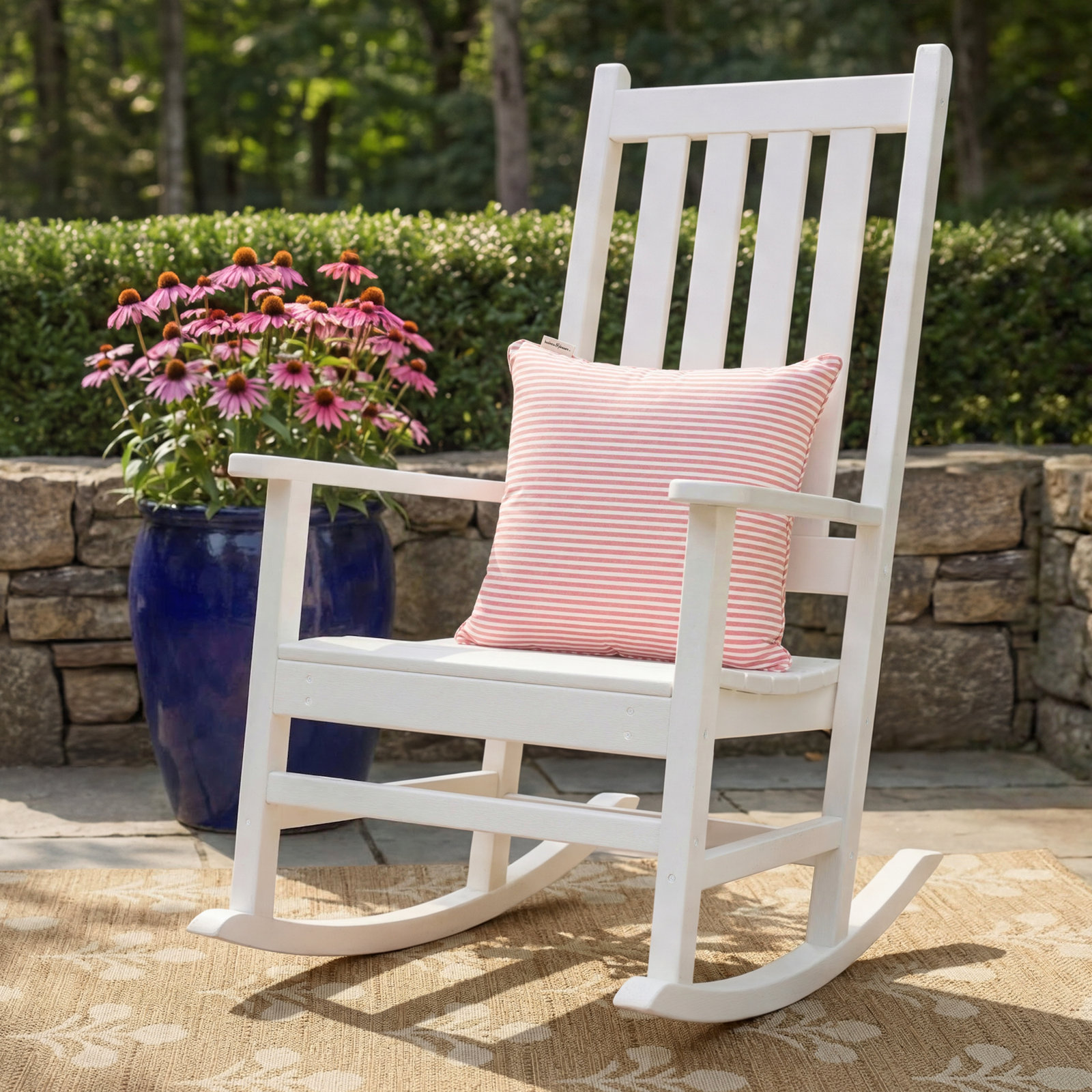 POLYWOOD® Vineyard Patio Rocking Chair, White