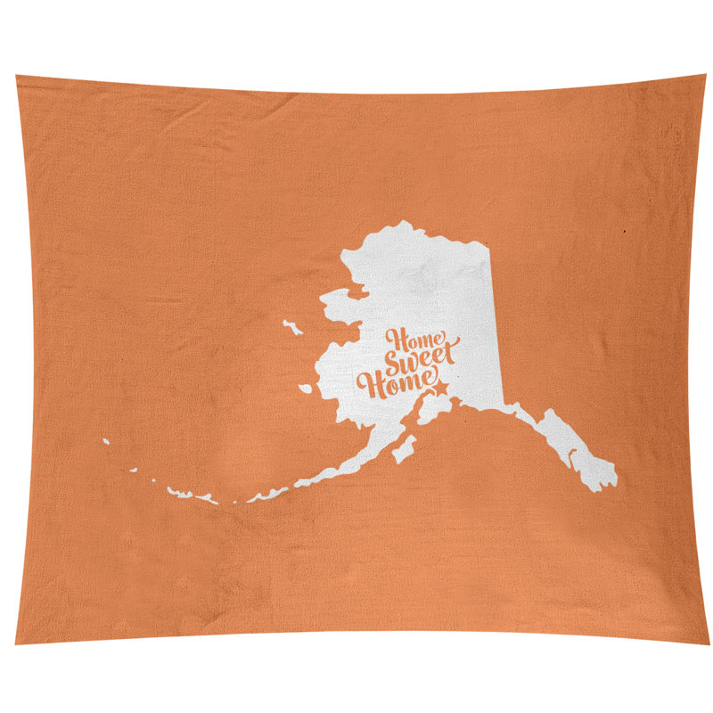 Tapisserie murale ancrage doux home, Orange, H 51 po x l 60 po