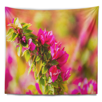 Magnifique tapisserie floral rose bougainvillea fleurs