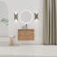 Meuble-lavabo mural 30 po avec lavabo d'art en céramique et 2 portes à fermeture en douceur, emballage KD, contreplaqué-761056336