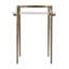 Jahsi 19 in. W Round Marble and Iron Side Table