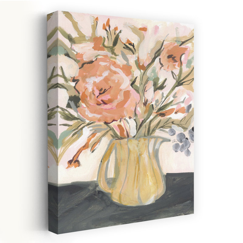 Boho floral I, art floral abstrait, H 36 po x l 24 po